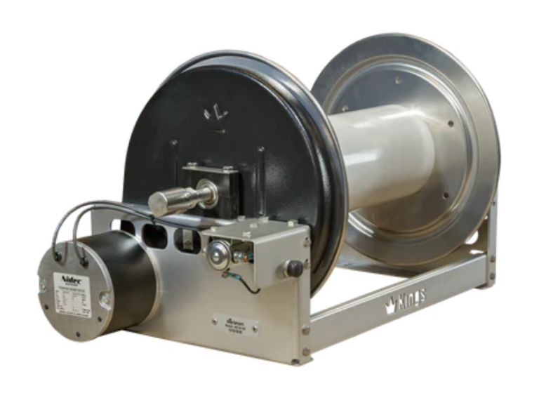 KR1A18E Kings 18" Aluminum Electric Hose Reel with SS Manifold Texas