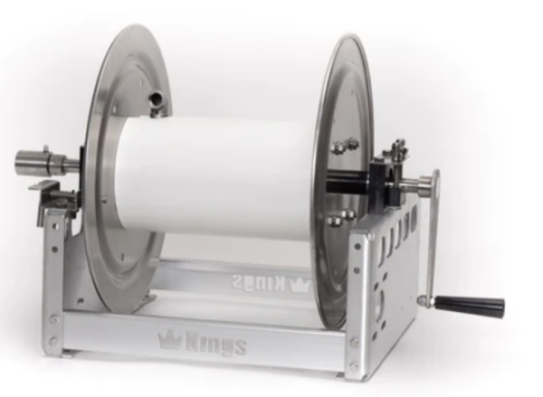KR1A12 Kings 12" Aluminum Manual Hose Reel with SS Manifold