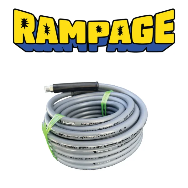 RAMP106-200: RAMPAGE 200ft Smooth Gray 3/8" Single Wire 4300 PSI High Pressure Hose