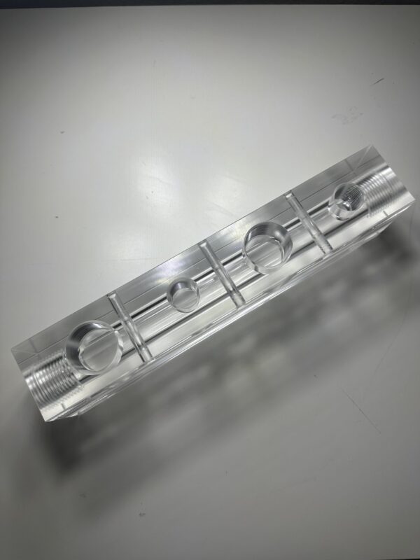 Clear Poly Block Manifold 1" - 4 Port