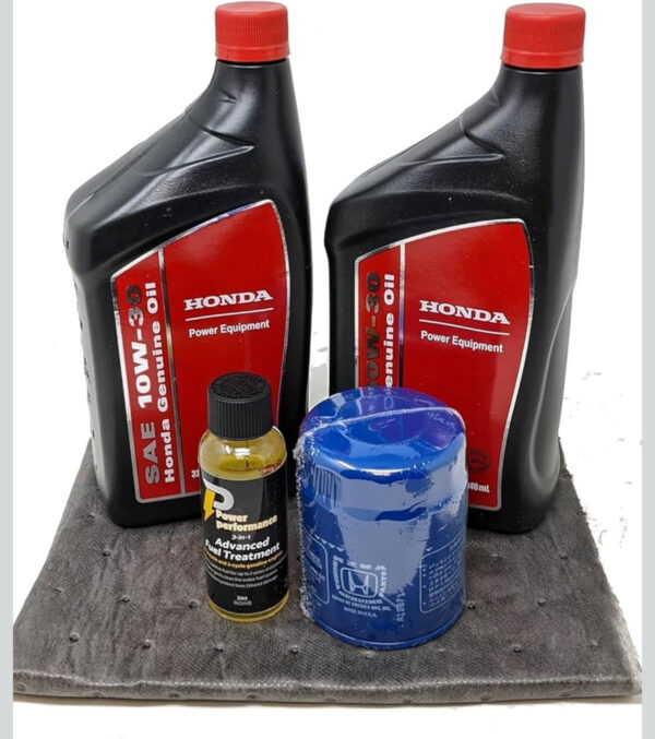 Honda 10W-30 Engine Oil Change Kit (2 Quarts) with Oil Filter and Fuel Treatment